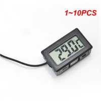 1~10PCS Mini LCD Digital Thermometer with Waterproof Probe Indoor Outdoor Convenient Temperature Sensor for Refrigerator Fridge