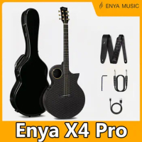 New Original Enya X4 Pro 36/41 Inch Carbon Fiber AcousticPlus Cutaway Guitar with Hard Case Leather Strap