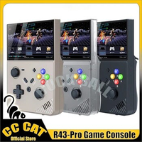 R43pro Handheld Game Console Original 3D Joystick 4K Handheld Game Machine 4.3inch HD Screen Supports 25 Simulators PSP PS1 Gift