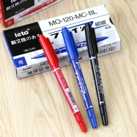 5 pcs Permanent Marker Pens Fine Point and Brush Tip Art Marker Dual Tip Pens Waterproof Oil Ink No Fade Stationery Supplies