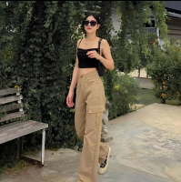 Cargo Jeans Tebal 13os Kekinian Korean Style Size 27-42 - Celana Panjang Cargo Jeans Wanita