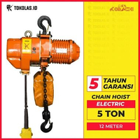 Kobachi Electric Chain Hoist 5 Ton x 6 12 M 6M 12M Katrol Listrik Rantai 5000 KG Japan Jepang Tech E