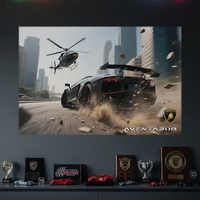 Poster Lamborghini Aventador Mobil Sport Hiasan Dinding Kamar Cowok Keren Aventador 64 Jumbo 90x60 c