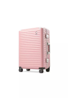 ECHOLAC Echolac Celestra Aluminium Frame 20" Carry On Luggage with Silent Spinner Wheels (Pink)