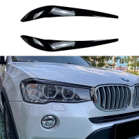【現貨】適用BMW X3 F25 X4 F26 2014-2017前大燈燈眉外飾車貼改裝【尚宜汽配】