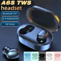 TWS A6S Wireless Bluetooth Headset 5.0 Wireless Earphones Sport Earbuds Headset with Mic for Xiaomi Huawei Smartphones