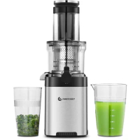 AMZCHEF Cold Press Juicer, Juicer Machine with Large Feed Chute for Whole Fruits and Vegetables