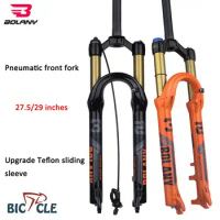 BOLANY Bike Air Fork 120mm Travel Oil Air Suspension Lightweight Aluminum magnesium alloy Quick Release Bicycle Fork 27.5/29inch