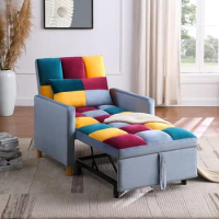 Otnqu Sleeper Chair Bed,Convertible Single Sofa Chair Bed with Pillow,Pull Out Sleeper Bed with Adjustable Backrest,Multi