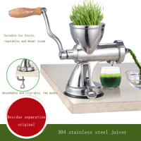 Wheatgrass Juicer Hand-cranked Desktop Stainless Steel Fruit Wheat Grass Vegetable Orange Juice Press Extractor