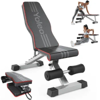 Bench for Full Body Workout; Foldable Bench Press Bench of Home Gym Strength Training; Incline Decline Flat Utility W