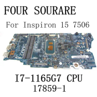 For DELL Inspiron 15 7506 Laptop Motherboard with I7-1165G7 CPU CN-0VK62X 19859-1 Mainboard UMA