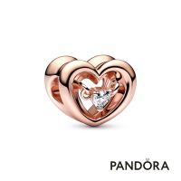 【Pandora官方直營】懸浮明亮之心串飾-鍍14k玫瑰金