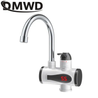 DMWD 110V/220V Instant Electric Faucet 3000W Hot Water Heater LED Temperature Display Tankless Rapid Heating Faucet Tap Kitchen