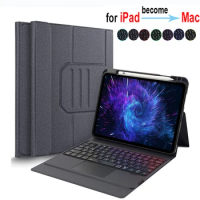 Magic TouchPad Keyboard for iPad Pro 12.9 11 2021 2020 Keyboard Case for iPad 10.2 9th Gen Air 4 3 10.5 7 8th Bluetooth Keyboard