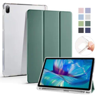For Lenovo Tab P11 Case With Pen Holder Trifold PU Leather Soft Back Stand Tablet Funda For Lenovo P11 Plus Case TB-J606F J616F
