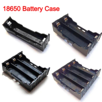 New Plastic 18650 Battery Storage Box Case 1 2 3 4 Slot Way DIY Batteries Clip Holder Container With Wire Lead For 18650 Battery