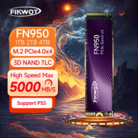 Fikwot FN950 M.2 SSD 1TB 2TB 4TB 5000MB/s PCIe4.0x4 NVMe M.2 2280 SSD Hard Drive Internal Solid State Drive for PS5 Laptop Pc