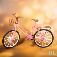 華隆興盛 少女心仿真粉色自行車模型擺件居家裝飾桌面拍照小道具擺件飾品