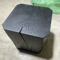 方形碳化木墩侘寂風民宿原木矮凳擺件組合實木墩子個性樹樁柱子