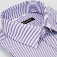 金安德森 紫色條紋窄版長袖襯衫