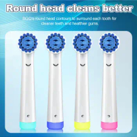 4/8/12/20 Pcs Electric Toothbrush Replacement Heads Compatible with Oral-B Braun Sensitive Gum Care Toothbrush Heads for Adults
