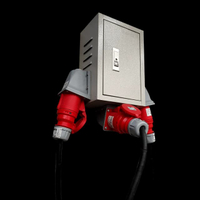 เต้ารับกลางทาง รุ่น 225-6V, 32A, 400V, 5Pin สีแดง