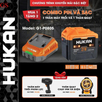 Pin máy khoan HUKAN 8A, Combo Pin+Sạc HUKAN G1-P0805+ 2  máy khủng TT Dụng cụ cầm tay