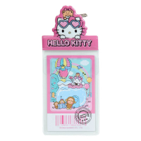 asdfkitty*KITTY遊樂園 別針夾式票卡套 證件套 悠遊卡套 車票套-日本正版商品