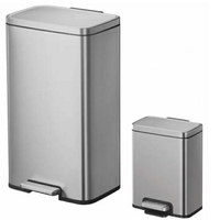 [COSCO代購4] W429412 Sensible Eco Living 不鏽鋼踏板式垃圾桶 5.2公升 + 30公升 兩入組