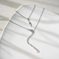 Ar-Kang Collection* AKN999 สร้อยคอเงินแท้ ห้อยจี้สายฟ้า ประดับ CZ ชุบ Rhodium ชุบทอง Silver92.5%
