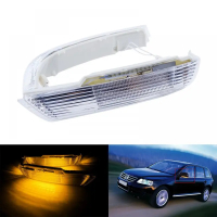 belook ไฟเลี้ยว LED กระจกมองข้างสีเหลืองอำพันสำหรับ VW Touareg 2003-2006 6B2Z9ตัวตัดโซ่ ตัวตัดย้ำโซ่