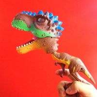 恐龍啄食者伸縮彈簧機械手夾子鯊魚恐龍手偶潛望鏡兒童拼裝玩具