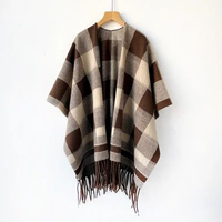 Outer Winter Syal Jubah Ponco / Baju Luaran Musim Dingin / Mantel Jubah Wool Rajut / Scarf Outer Win