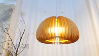 日式復古餐廳吊燈vintage侘寂風原木藝臥室南瓜中式設計北歐燈具