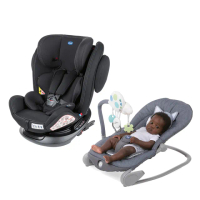 【Chicco 官方直營】Unico Plus 0123 Isofix安全汽座+Balloon安撫搖椅探險版(0-12歲)