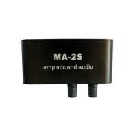 3.5Mm Condenser Microphone Headphone Amplifier Audio Preamplifier Mixing Board MA-2S