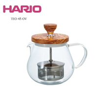金時代書香咖啡 HARIO 橄欖木濾壓茶壺 450ml TEO-45-OV