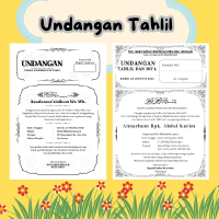 UNDANGAN MENGENANG TAHLILAN/Tahlilan 40hari/ Tahlilan 100hari/ Tahlilan 1000hari