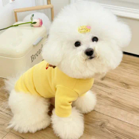Fashion Cute Winter Pet Clothes Vest Warm Bear Plush Dog Clothes Teddy Schnauzer For Small Dog Coat Jackets Puppy Clothing Gift