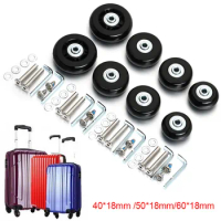2Pcs Replace Wheels With Screw For Travel Luggage Suitcase Wheels Axles Repair Kit 40/45/50/60mm Silent Caster Wheel Repair