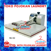 Mesin Hot Press Kaos 38x62 / Mesin Heat Tranfer Press Pemanas Sablon Baju/Mesin Press Heat Weijie 62