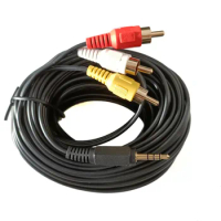 4-Position 3.5mm AUX to RCA Adapter for Set Top Box STB to TV Audio Video IPTV Television AV Cable