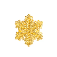 Pure 24K Yellow Gold Bracelet 999 Gold Snowflake Bracelet DIY Beads Bracelet