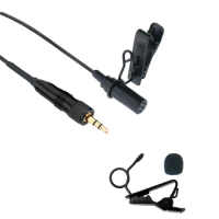 Black Lapel Lavalier Microphone For Sony V1 D11 D12 UWP UTX Wireless Camera Video Mic System MP3 Earphone Parts 1.9m Wire
