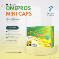 Omepros Minicaps isi 30 mini kapsul / Lemak Darah / Cholesterol / Omega 3 6 9