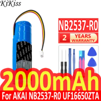 2000mAh KiKiss Powerful Battery For AKAI NB2537-R0 UF16650ZTA EWI 5000 for Solo Color blue