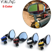 Universal MOTO Motorcycle Scooters Racer Rearview Side View HANDLE BAR END Mirror Chrome Bicycle Moto Parts Cafe Racer Mirrors