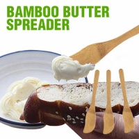 Bamboo Butter Spreader 3PCS Set Kitchen Tools Tableware Butter Knife Bamboo Knife Small Spatula Bamboo Scraper