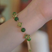 Gelang Batu Giok Asli Sertifikat Original  -  Gelang Batu Giok Asli China - Gelang Giok Pria Wanita 